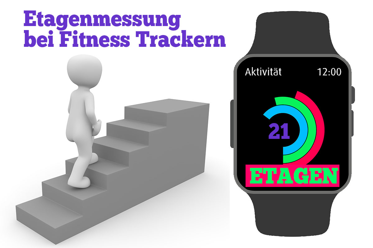 Illustration Etagenmessung beim Fitness Tracker